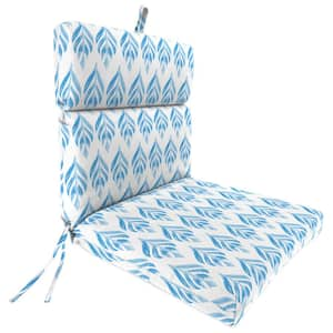 22 in. L x 44 in. W x 4 in. T Outdoor Chair Cushion in Marvel Azure