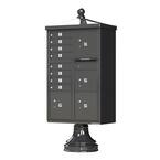 1570 Series 8-Mailboxes, 1-Outgoing, 4-Parcel Lockers, Vital Cluster Box Unit with Vogue Traditional Accessories