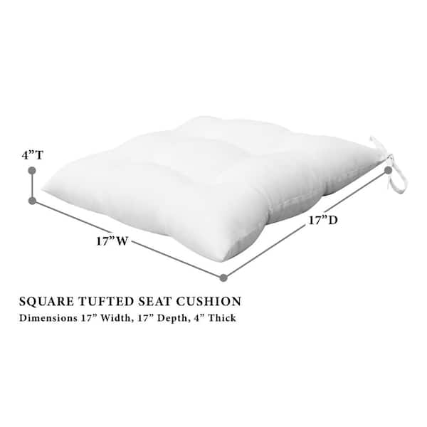 Dimensions of seat cushion