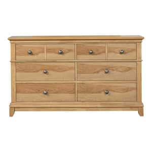 Zeller Natural Oak 8-Drawer 62 in. Dresser