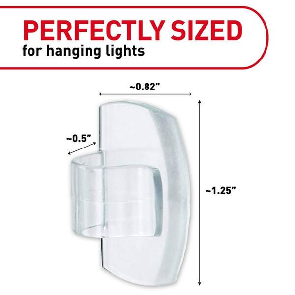 Command Clear Outdoor Light Clips (16 Clips, 20 Command Strips