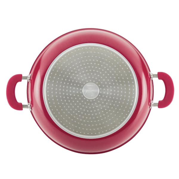 Rachael Ray Create Delicious 9.5 Inch Nonstick Deep Fry Pan, Red Shimm -  Winestuff