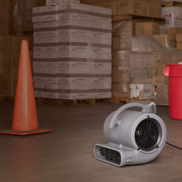 B-Air 1/2 HP Air Mover for Janitorial Water Damage Restoration Stackable  Carpet Dryer Floor Blower Fan in Grey BA-VP-50-GY - The Home Depot