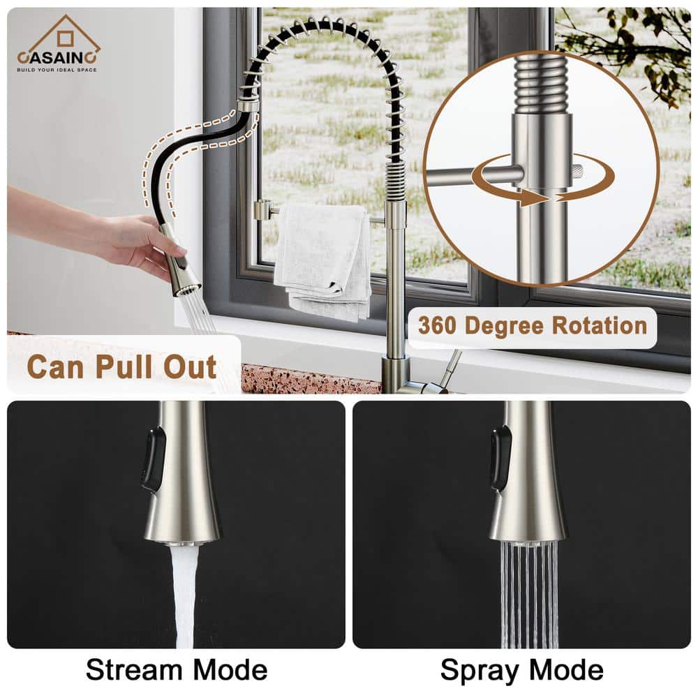 30'' Silver Stainless Steel Undermount Single Bowl Kitchen Sink