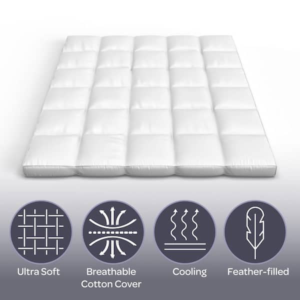 4 in. H Down and Duck Feather Mattress Topper