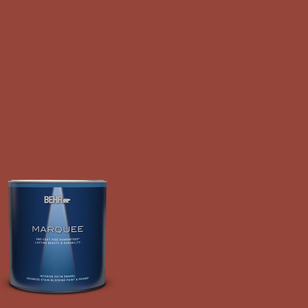 1 qt. #PPU2-17 Morocco Red Satin Enamel Interior Paint & Primer