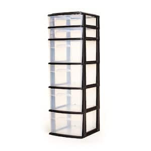 6 Drawer A4 Tower Plastic Draw Storage Unit Office Home School Bedroom Strong 