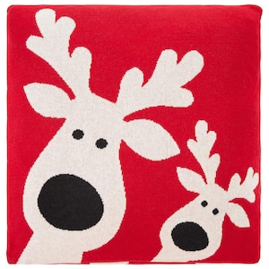 Jolly Joy Red 20 in. x 20 in. Throw Pillow