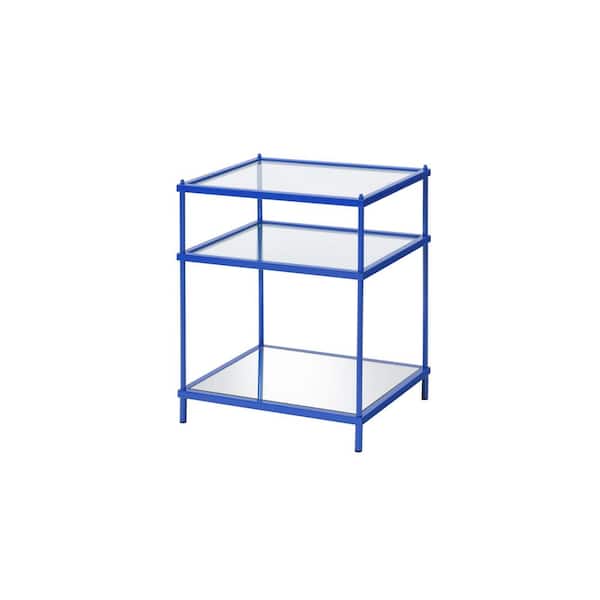 Furniture of America Upland 24 in. Blue Side Table