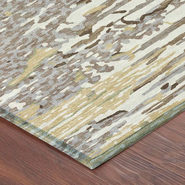 Chantille Machine Washable Indoor/Outdoor Abstract ACN2839 Ivory 8 ft. x 10 ft. Area Rug