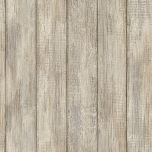Brown Kennebunkport Plank Peel and Stick Wallpaper Sample