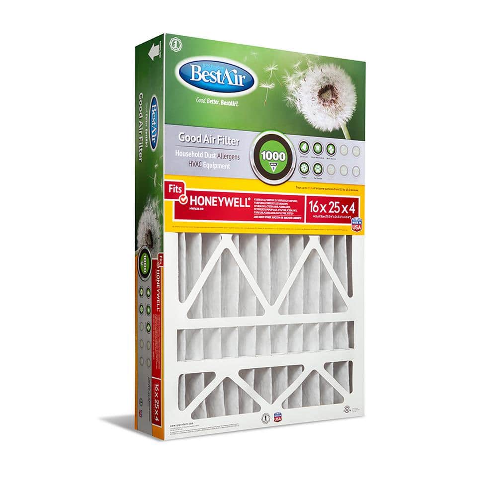 BestAir 16x25x4 High Efficiency MERV 8 Furnace Filter