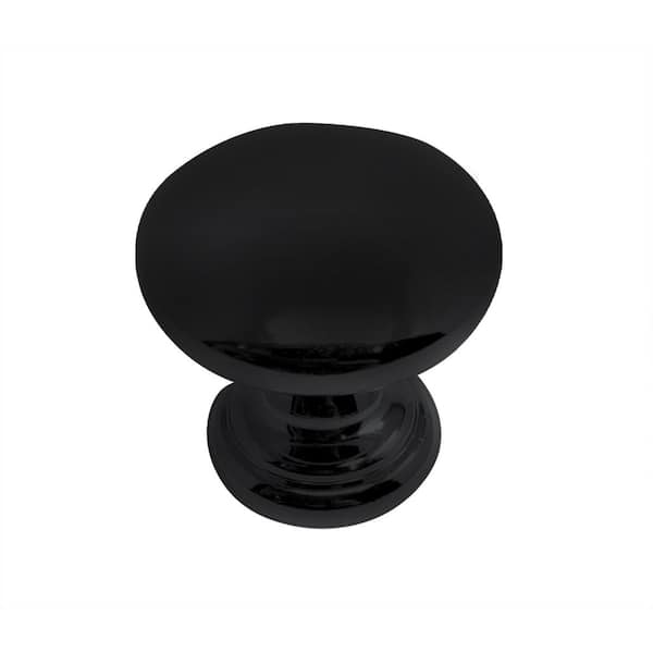 Summerland 1 in. Matte Black Mushroom Cabinet Knob