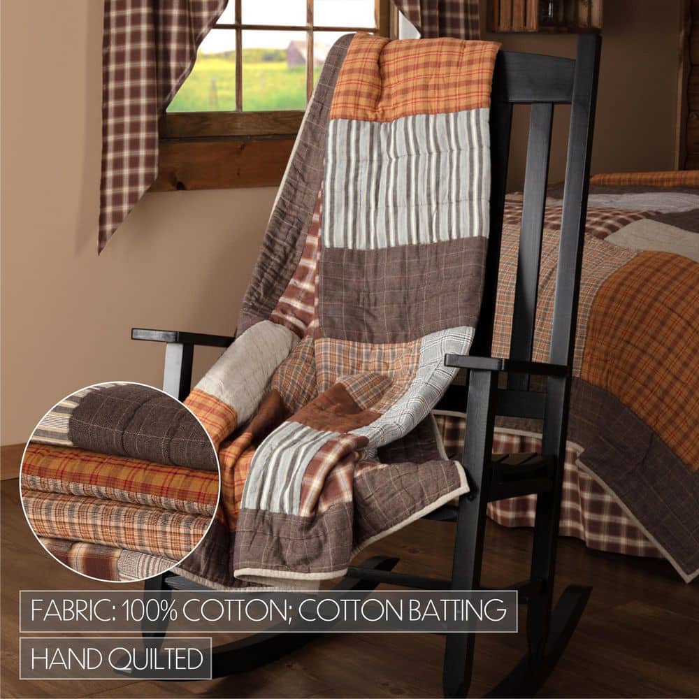 Rory 60" Patchwork Cotton Reversible Throw Blanket