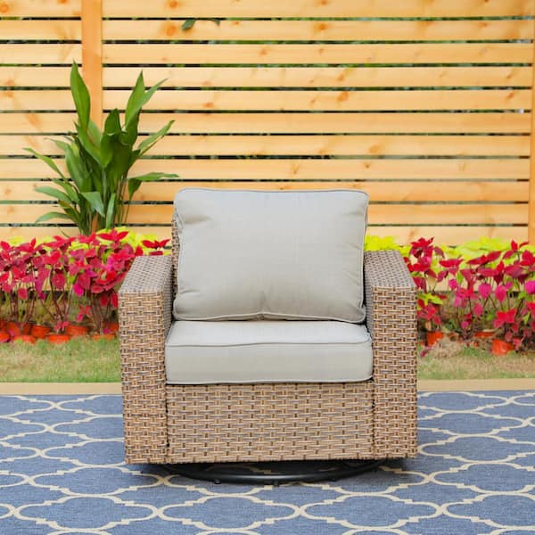 phi villa rattan swivel rocking chairs