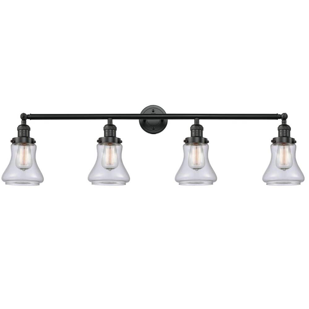 Bellmont 42.25 in. 4-Light Matte Black Vanity Light with Glass Shade price history on PriceWatchPro