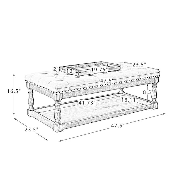 Storage Ottoman Coffee Table - VisualHunt