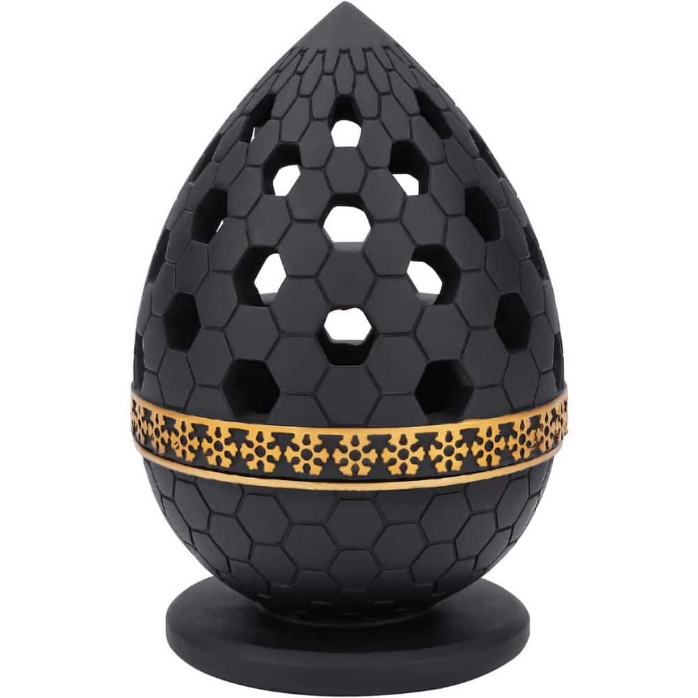 Afoxsos Black Resin Charcoal Incense Burner for Yoga, Spa