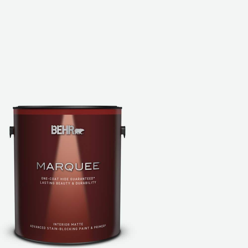 BEHR MARQUEE 1 gal. #BL-W09 Bakery Box Matte Interior Paint & Primer 145001  - The Home Depot