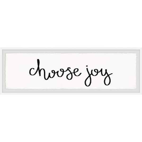 Unbranded "Choose Joy" by Marmont Hill Framed Typography Art Print 15 in. x 45 in.