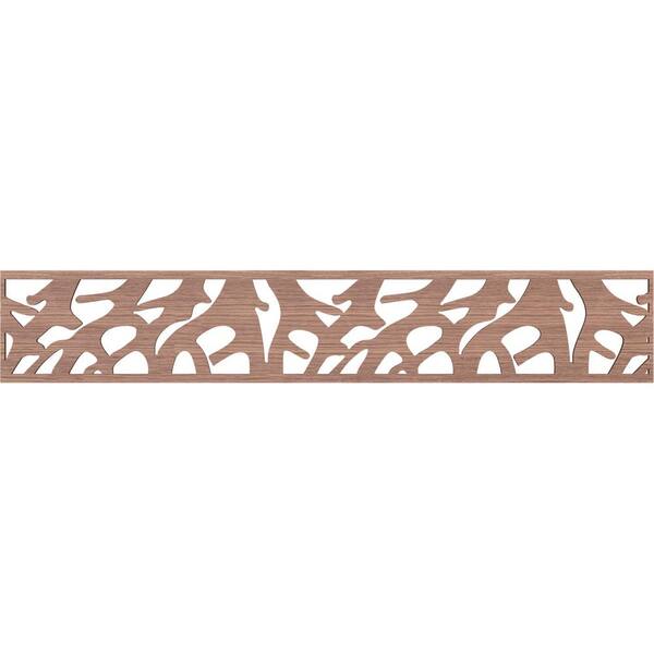 Ekena Millwork Manton Fretwork 0.25 in. D x 46.625 in. W x 8 in. L Walnut Wood Panel Moulding