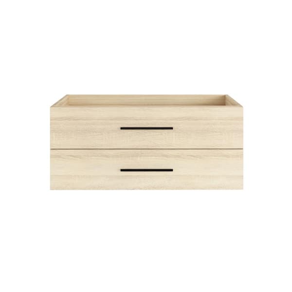 VOLPA USA AMERICAN CRAFTED VANITIES Napa 48 in. W x 20 in. D x 21 in. H Single Sink Bath Vanity Cabinet without Top in White Oak, Wall Mounted