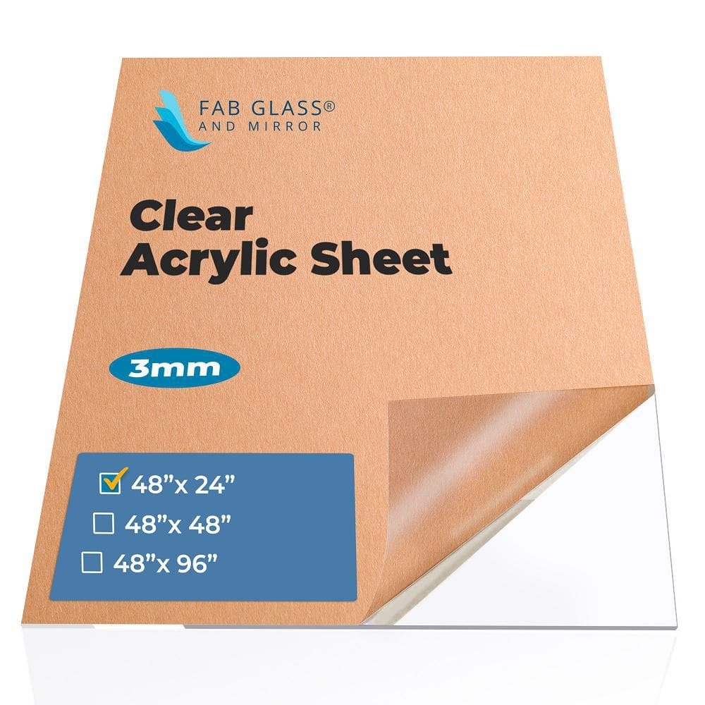Acrylic Sheet 48 in. W x 24 in. L Clear Rectangular Plexiglass 1/8 in. Thick for DIY Crafts, Picture Frames and Decor price history on PriceWatchPro