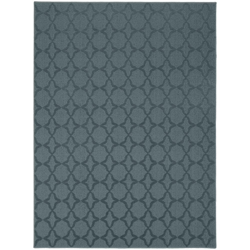 Sparta Gray Trellis 9' x 12' Tufted Rectangular Area Rug