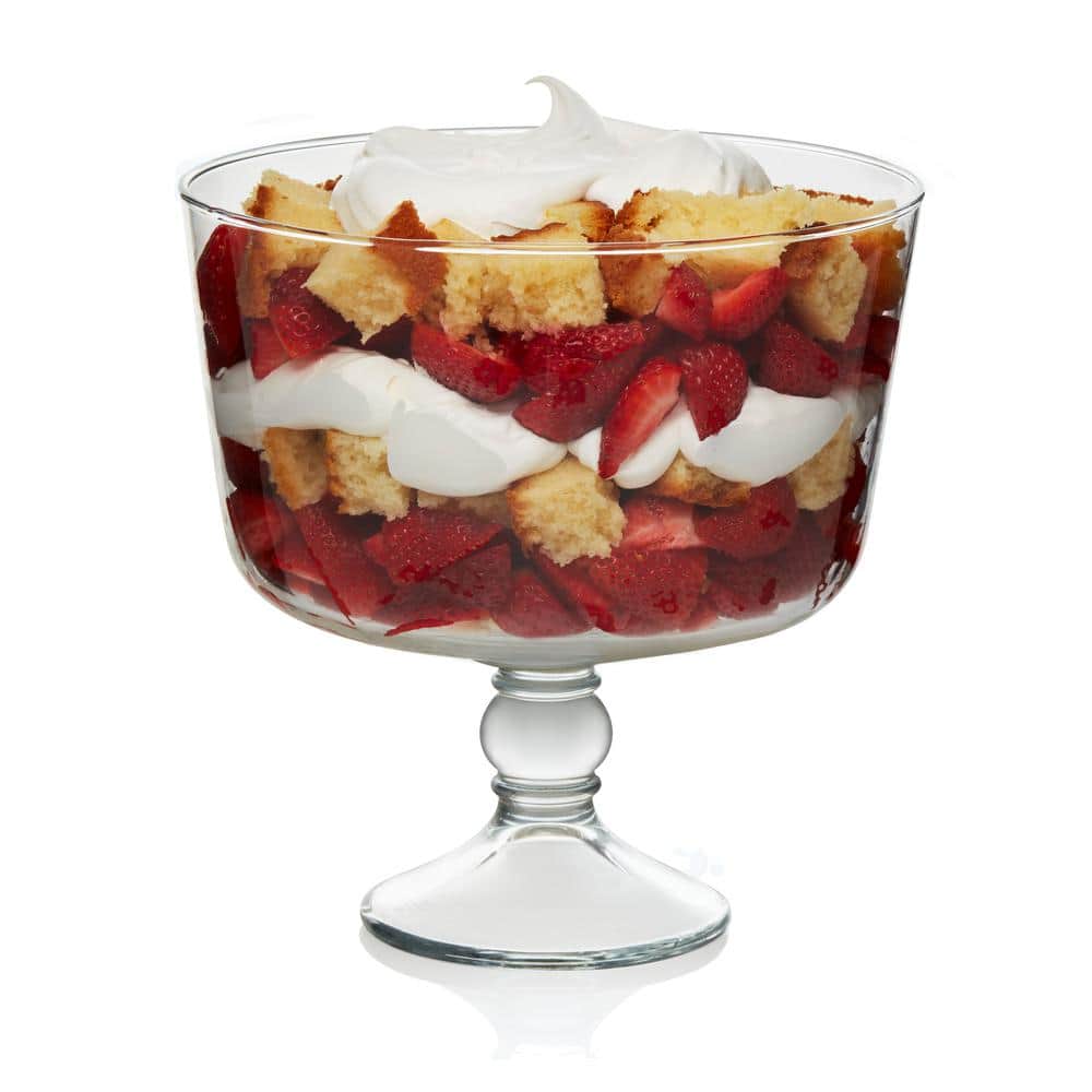 Libbey Selene Footed Glass Trifle Bowl  9-inch