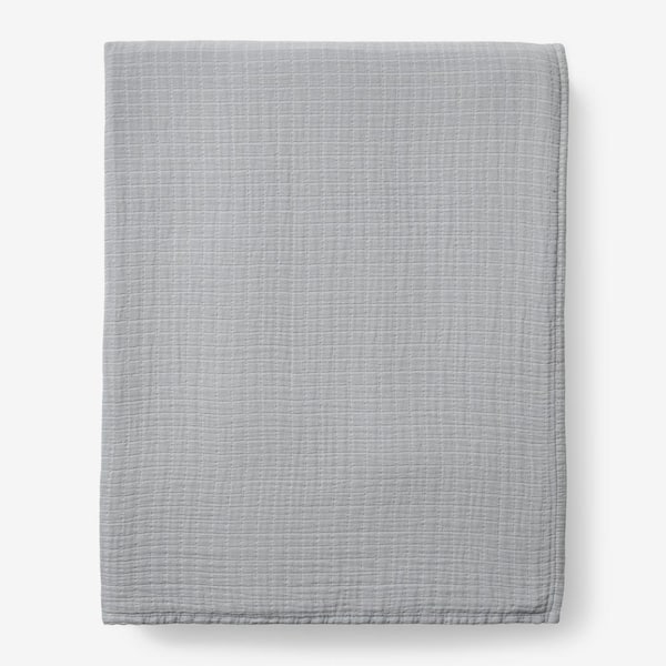 Gossamer Gray Cotton King/California King Blanket