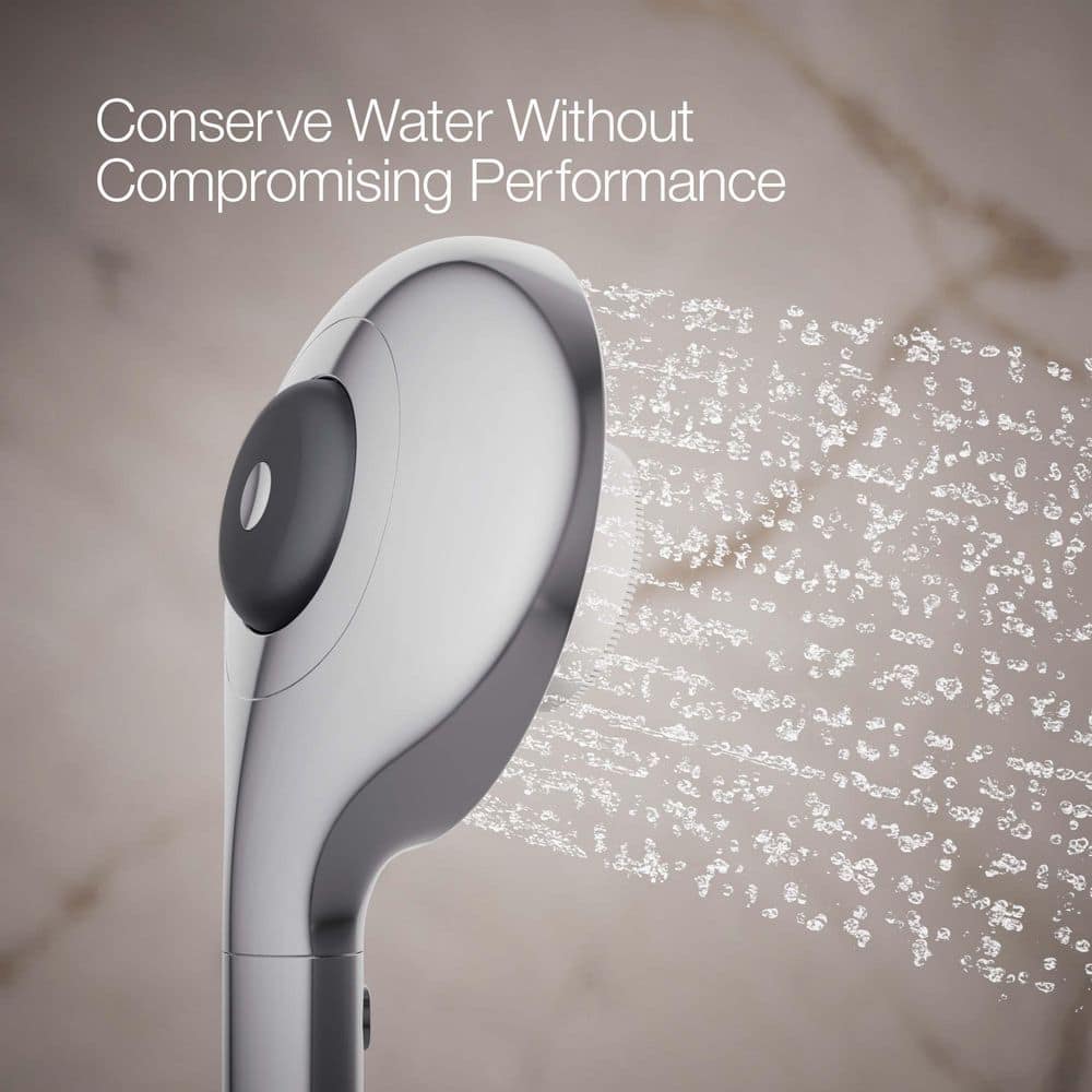 Polished Chrome Handheld Two-Function Showerhead with Cleansing Device