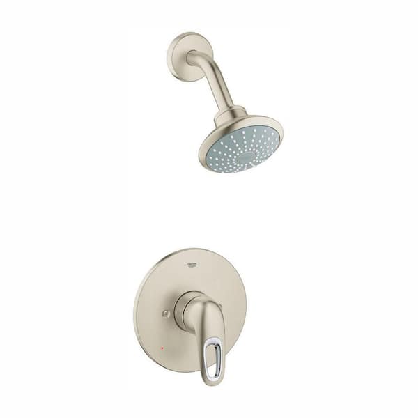 GROHE Eurostyle 1-Handle Shower Faucet Trim Kit in Brushed Nickel Infinity (Valve Sold Separately)