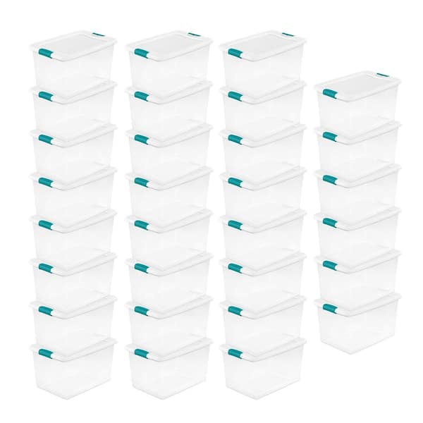 Sterilite 64-Qt. Latching Plastic Storage Box in Clear (30-Pack) 30 x  14978006 - The Home Depot