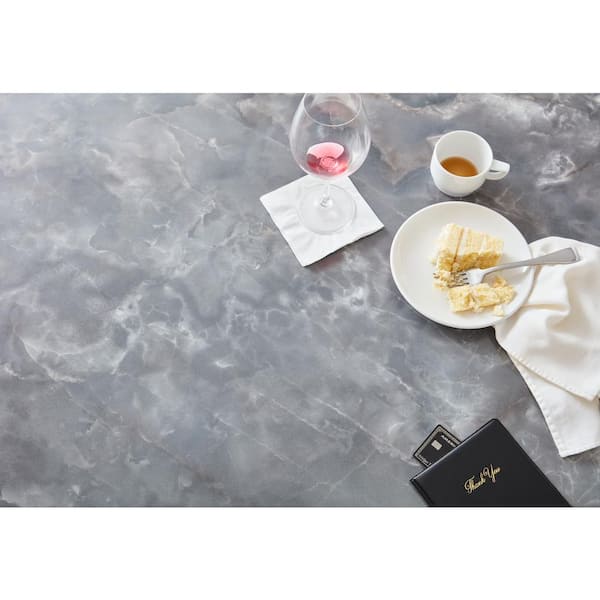 4 ft. x 8 ft. Laminate Sheet in Smoke Onyx with Artisan Finish