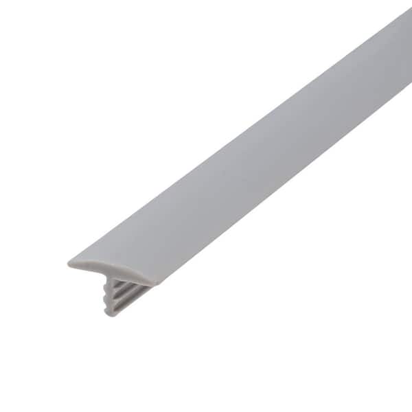 Outwater 1/2 in. Dove Grey Flexible Polyethylene Center Barb Hobbyist Pack Bumper Tee Moulding Edging 25 ft. long Coil