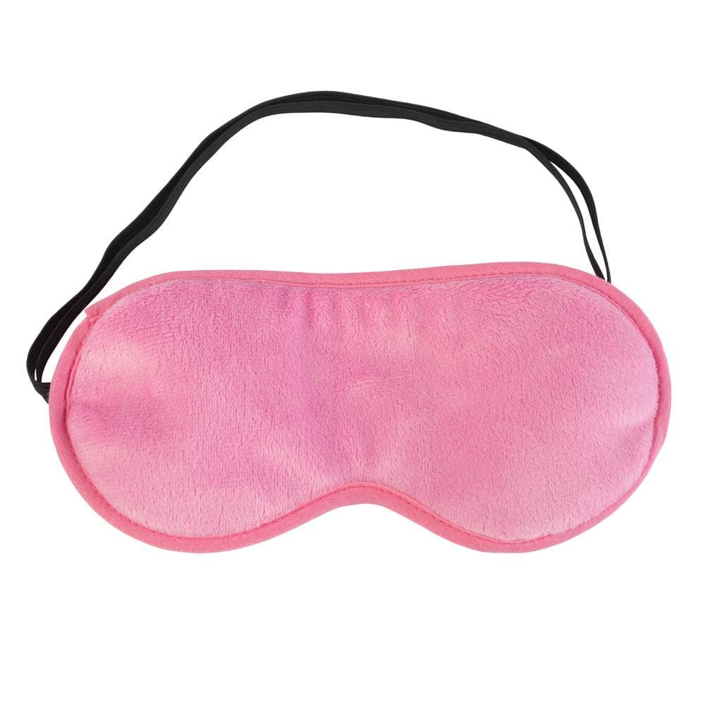 Pink Memory Foam Travel Pillow Set with Fleece Blanket and Eye Mask