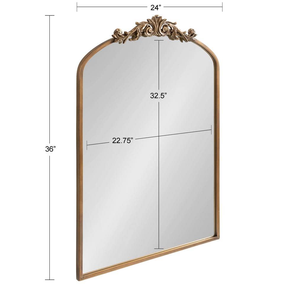 Arendahl Baroque Gold Arch 40'' Wall Mirror