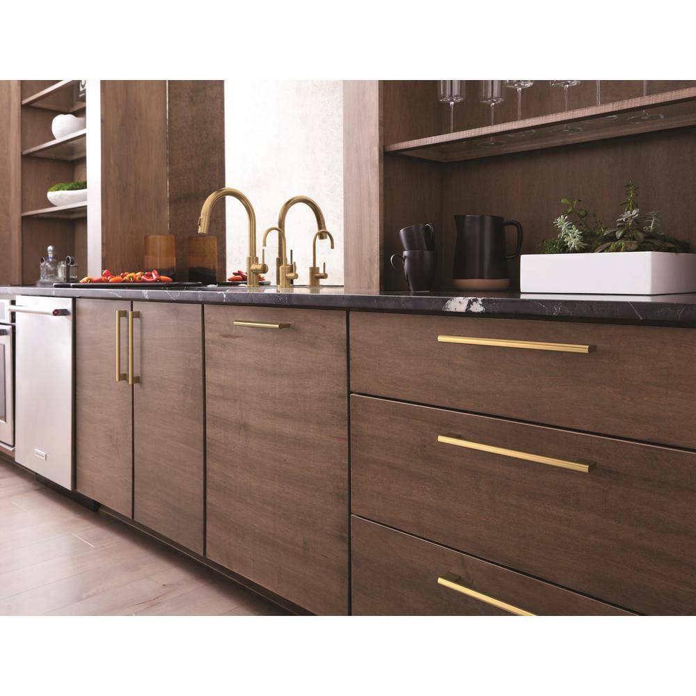 Champagne Bronze 8-13/16" Modern Bar Cabinet Pull