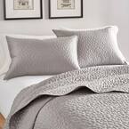 Arbor Cotton King Coverlet Set in Grey