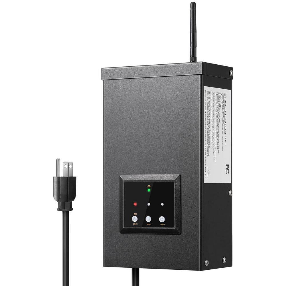300W Smart Landscape Lighting Transformer WiFi Low Voltage 3 Independent Outputs Safe for Outdoor Control Alexa price history on PriceWatchPro