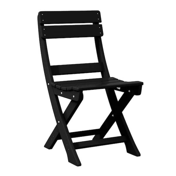 WESTIN OUTDOOR Laguna Outdoor Patio Plastic All Weather Folding Dining Chair in Black