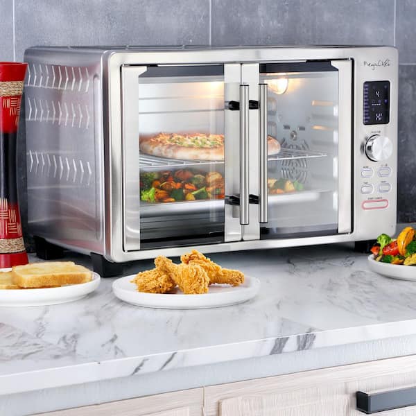 Megachef MegaChef 30 Liter Stainless Steel Digital French Door