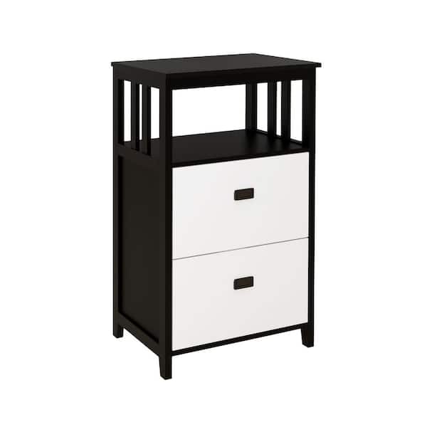 EPOWP 23 in. W x 15 in. D x 40 in. H Black Linen Cabinet with Drawer