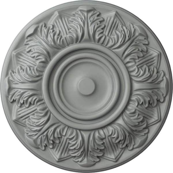 Ekena Millwork 13" x 1-3/8" Whitman Urethane Ceiling Medallion (For Canopies upto 3-3/4"), Primed White