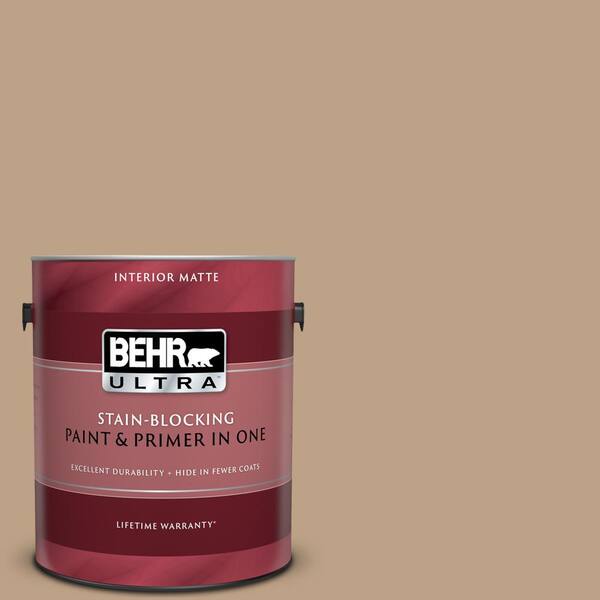 BEHR ULTRA 1 gal. #UL140-9 Basketry Matte Interior Paint and Primer in One