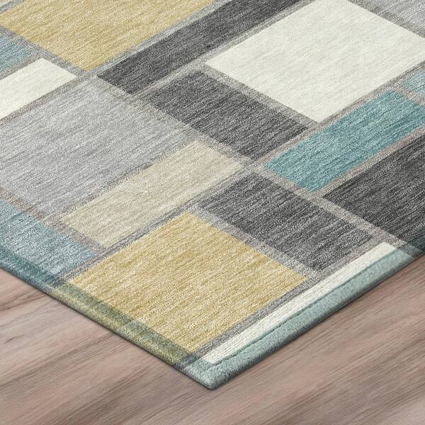 Chantille Machine Washable Indoor/Outdoor Abstract ACN3110 Gray 5 ft. x 7 ft. 6 in. Area Rug