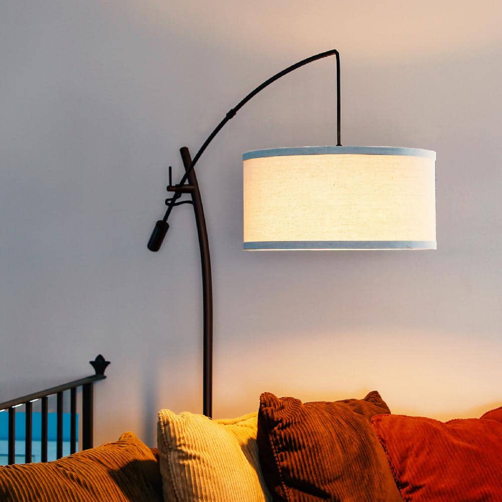 Grayson Bronze Adjustable Arc LED Floor Lamp