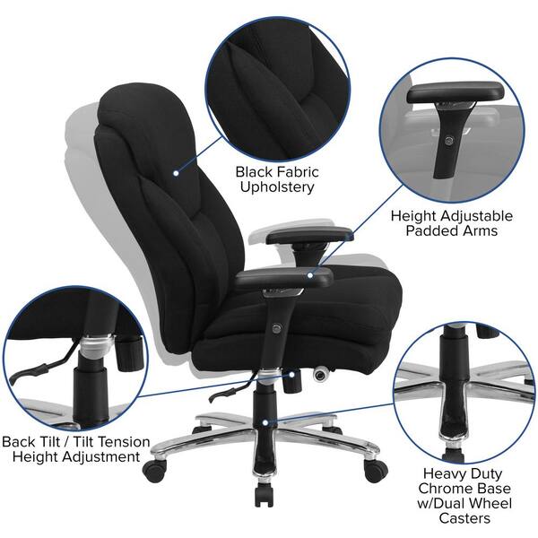 Big & Tall Fabric Office Chair with Lumbar Support