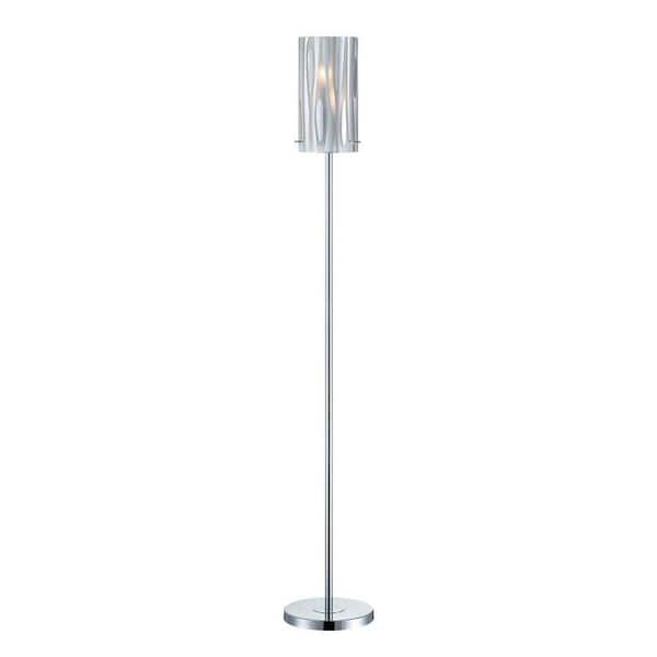 Illumine 58.25 in. Chrome Floor Lamp