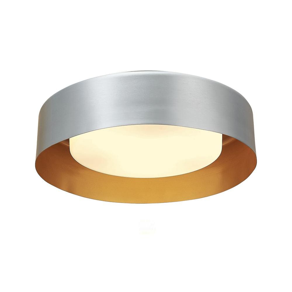 Satin Nickel 16" Modern Flush Mount Ceiling Light